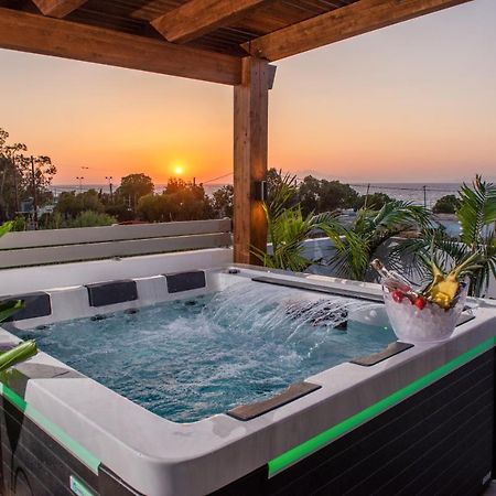 Odyssea Top View & Hot Jacuzzi Front Beach 클레마스티 외부 사진